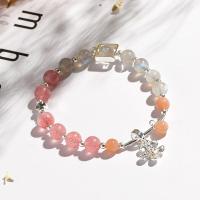 Quartz Bracelets, Round, polished, fashion jewelry & for woman, multi-colored, 180mm 