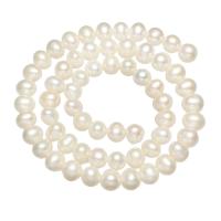 Perlas Patata Freshwater, Perlas cultivadas de agua dulce, natural, Blanco, 7-8mm,13*8cm, agujero:aproximado 0.8mm, longitud:aproximado 15 Inch, Vendido por Sarta