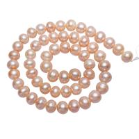 Potato Cultured Freshwater Pearl Beads, natural, pink, 8-9mm,13*8cm Approx 0.8mm Approx 15.5 Inch 