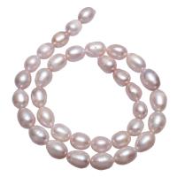 Rice Cultured Freshwater Pearl Beads, natural, purple, 9-10mm,13*8cm Approx 0.8mm Approx 14 Inch 