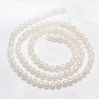 Potato Cultured Freshwater Pearl Beads, natural, white, 3-4mm,8*6cm Approx 0.8mm Approx 15.3 Inch 