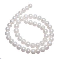 Potato Cultured Freshwater Pearl Beads, natural, white, 9-10mm,15*10.6cm Approx 0.8mm Approx 15.3 Inch 