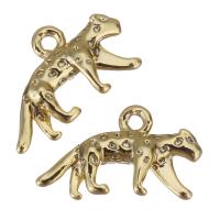 Brass Jewelry Pendants, Leopard, gold color plated Approx 1mm 