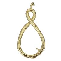 Brass Pendant Findings, gold color plated, hollow 1mm Approx 1.5mm 