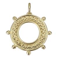 Brass Jewelry Pendants, gold color plated, hollow Approx 3mm 