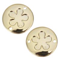 Brass Connector, Round, gold color plated Approx 0.5mm 