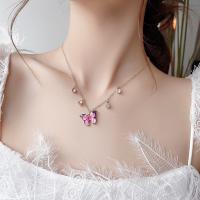 Zinc Alloy Necklace, fashion jewelry & for woman 41+6cm,1.7cm 
