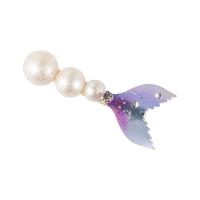 Alligator Hair Clip, Zinc Alloy, with Plastic Pearl, fashion jewelry & for woman 