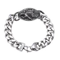 Stainless Steel Chain Bracelets, 316L Stainless Steel, plated, fashion jewelry & Unisex, silver color mm 
