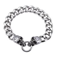 Stainless Steel Chain Bracelets, 316L Stainless Steel, plated, fashion jewelry & Unisex, silver color 