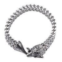 Stainless Steel Chain Bracelets, 316L Stainless Steel, plated, fashion jewelry & Unisex, silver color mm 