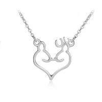 Christmas Jewelry Necklace, Zinc Alloy, plated, fashion jewelry, silver color 0c45+5CM 
