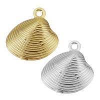 Brass Jewelry Pendants, Shell, plated, fashion jewelry & DIY & for woman nickel, lead & cadmium free Approx 1.5mm 