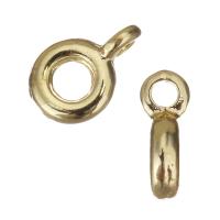 Perlas de la libertad bajo fianza de latón, metal, Esférico, chapado en color dorado, 3.5x10x6.5mm, agujero:aproximado 2mm,3mm, Vendido por UD