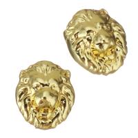 Brass Jewelry Pendants, Lion, gold color plated Approx 1mm 