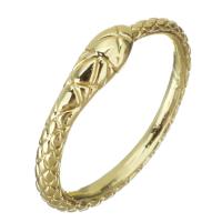 Brass Finger Ring, gold color plated, 3.5mm, US Ring 