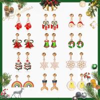 Boucles d'oreilles de Noël, alliage de zinc, Conception de Noël & bijoux de mode & styles différents pour le choix, plus de couleurs à choisir, Vendu par paire