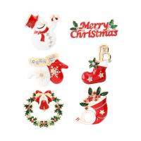 Broche de bijoux de Noël, alliage de zinc, Conception de Noël & bijoux de mode & styles différents pour le choix, plus de couleurs à choisir, Vendu par PC