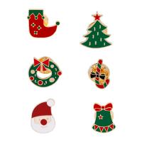 Weihnachten Schmuck Brosche, Zinklegierung, Weihnachts-Design & Modeschmuck & verschiedene Stile für Wahl, keine, verkauft von PC