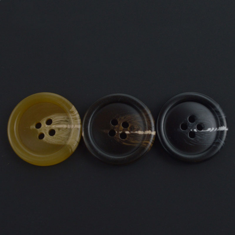 4 Hole Resin Button, plated, different size for choice & for woman & with rhinestone & hollow, more colors for choice, Sold By PC