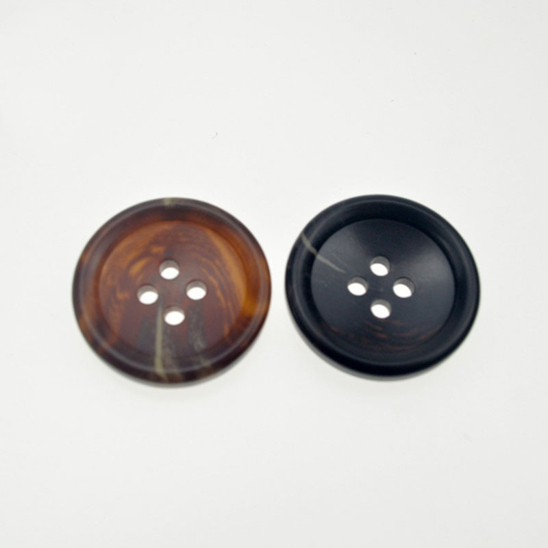4 Hole Resin Button, Round, plated, different size for choice, more colors for choice, Sold By PC