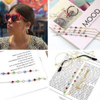 Zinklegierung Brillenkette, mit Kunststoff Perlen, nachhaltiges & Anti-Skidding & für Frau, keine, 700mm, Länge:27.55 ZollInch, verkauft von PC
