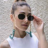 Acryl Brillenkette, nachhaltiges & Anti-Skidding & für Frau, grün, 700mm, Länge:27.55 ZollInch, verkauft von Strang