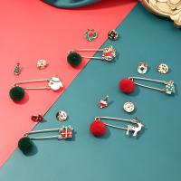 Broche de bijoux de Noël, alliage de zinc, Placage, styles différents pour le choix & pour femme, plus de couleurs à choisir, Vendu par PC