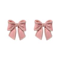 Zinc Alloy Stud Earring, for woman, pink 