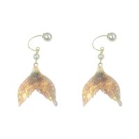 Resin Zinc Alloy Earring, plated, for woman 