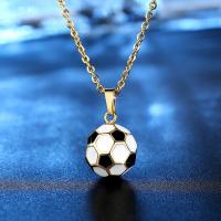 Stainless Steel Jewelry Necklace, Football, plated, fashion jewelry & for woman 13*20mm 