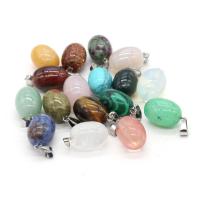 Joyas de piedras preciosas colgante, Óvalo, pulido, Bricolaje & diferentes materiales para la opción, más colores para la opción, 13x22mm, Vendido por UD