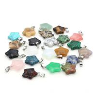 Gemstone Jewelry Pendant, Star, polished, DIY 