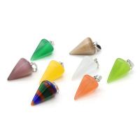 Gemstone Jewelry Pendant, Conical, polished, DIY 