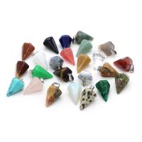 Joyas de piedras preciosas colgante, Cónico, pulido, Bricolaje & diferentes materiales para la opción, más colores para la opción, 15x25mm, Vendido por UD