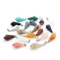 Joyas de piedras preciosas colgante, Rombo, pulido, Bricolaje & diferentes materiales para la opción, más colores para la opción, 13x28mm, Vendido por UD