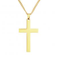 Stainless Steel Jewelry Necklace, Cross, plated, fashion jewelry & Unisex 3*600*53*30mm 