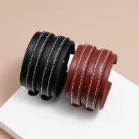 Men Bracelet, PU Leather, plated, fashion jewelry & for man 