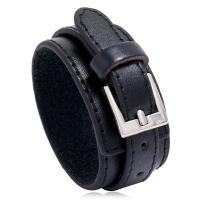 Men Bracelet, PU Leather, with Zinc Alloy, plated, fashion jewelry & for man 