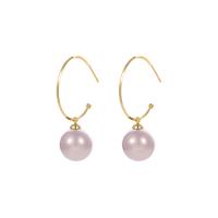 Fashion Create Jewelry Earring, Copper Alloy, with Plastic Pearl, gold color plated, for woman 30mm,45mm 