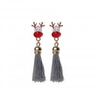 Boucles d'oreilles de Noël, alliage de zinc, Placage, pour femme, plus de couleurs à choisir Vendu par paire