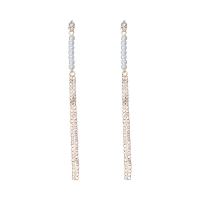 Zinc Alloy Rhinestone Drop Earring, plated, for woman & with rhinestone 81mm 