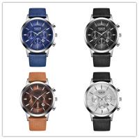 Men Wrist Watch, Zinc Alloy, with Leather, plated & for man 12*22*240mm 
