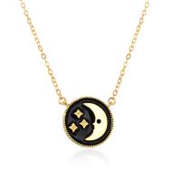 Sterling Silver Jewelry Necklace, 925 Sterling Silver, with 1.96 inch extender chain, gold color plated & for woman & enamel Approx 15.94 Inch 