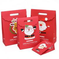 Weihnachtsgeschenkbeutel, Papier, nachhaltiges & verschiedene Größen vorhanden & verschiedene Stile für Wahl, rot, verkauft von PC