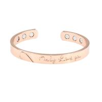 laiton bracelet manchette, bijoux de mode, couleur or rose Vendu par PC