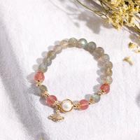 Quartz Bracelets, Round, polished, fashion jewelry & for woman, multi-colored, 6*150mm 