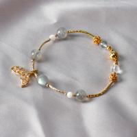 Quartz Bracelets, with Brass, Mermaid tail, plated, fashion jewelry & for woman, golden, 150+50mm 