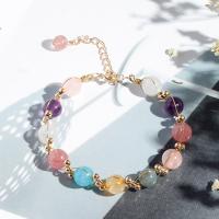 Quartz Bracelets, with Brass, Round, plated, fashion jewelry & for woman, multi-colored, 190mm 