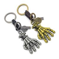 Zinc Alloy Key Clasp, with PU Leather, Hand, plated, Unisex 130mm 